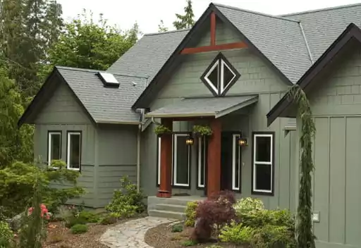 warna cat rumah yang sejuk bagian luar - green