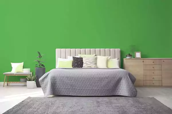 warna cat tembok kamar - hijau klepon