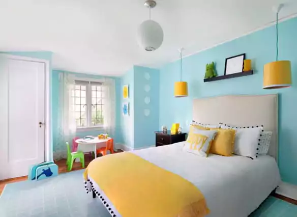 warna cat tembok kamar - sky blue