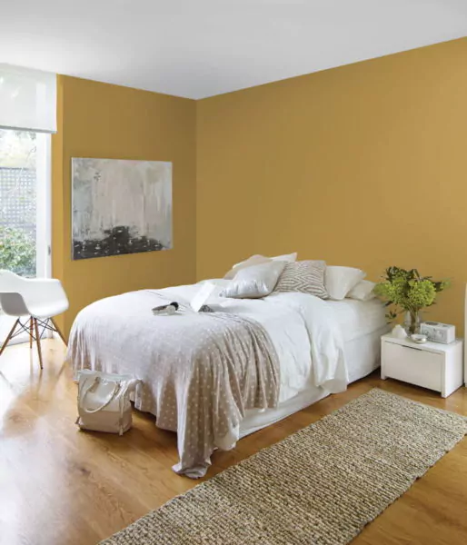 warna cat tembok yang bagus - gold