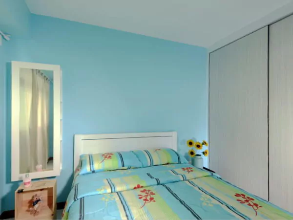 warna cat kamar ala korea - blue sky