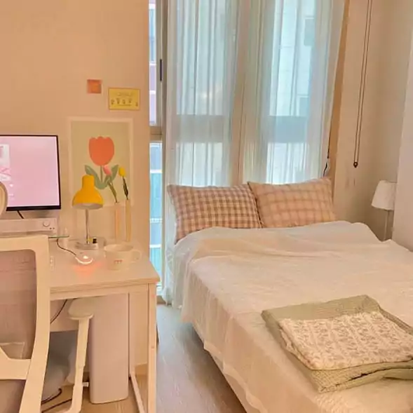 warna cat kamar ala korea - peach