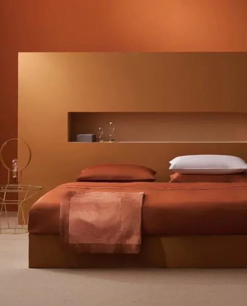warna cat kamar ala korea - terracota