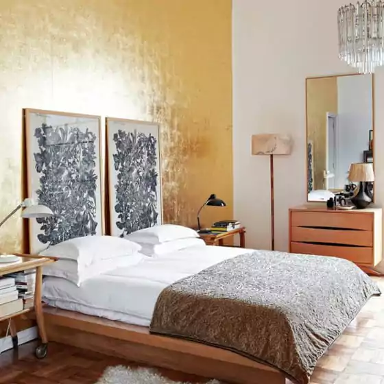 warna cat kamar yang bagus - emas