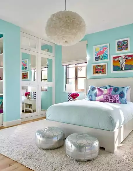 warna cat kamar yang bagus untuk perempuan - biru muda