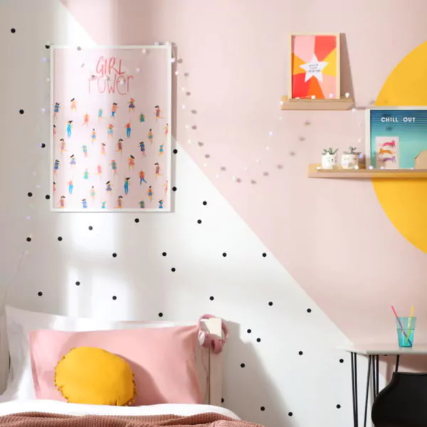 warna cat kamar yang bagus untuk perempuan - kombinasi dua warna