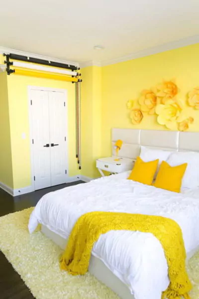 warna cat kamar yang bagus untuk perempuan - kuning