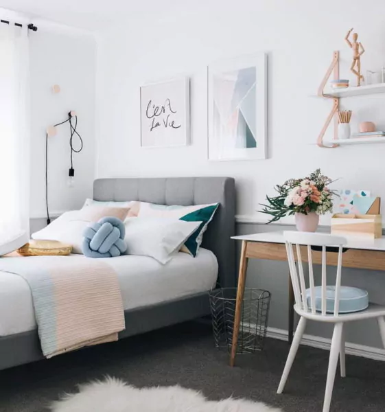warna cat kamar yang bagus untuk perempuan - putih