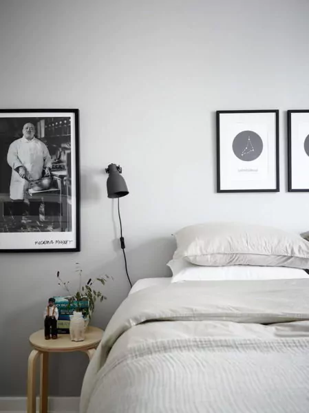 warna cat tembok kamar sempit - light grey