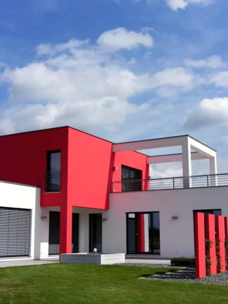 warna cat tembok luar rumah - red