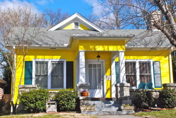 warna cat tembok luar rumah - yellow