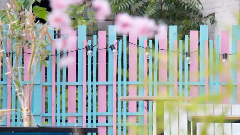 banner warna cat pagar cerah