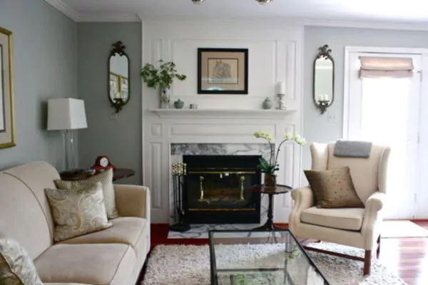 kombinasi warna cat rumah abu abu dan hijau