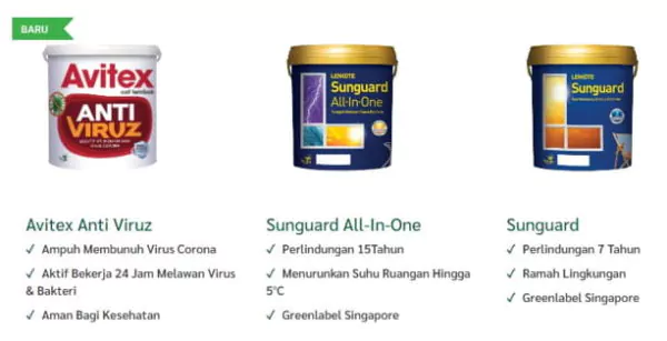 produk cat tembok avitex