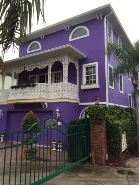 warna cat no drop untuk luar rumah - ungu