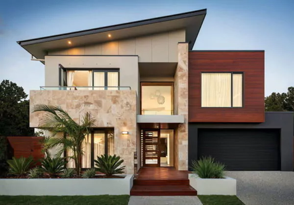 batu alam dinding teras depan minimalis