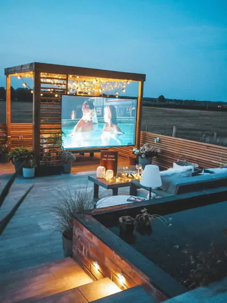 desain teras rooftop rumah kecil modern