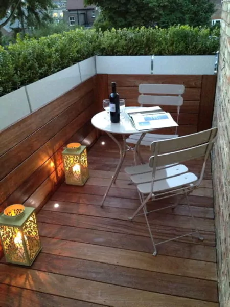 desain teras rooftop rumah kecil yang sederhana