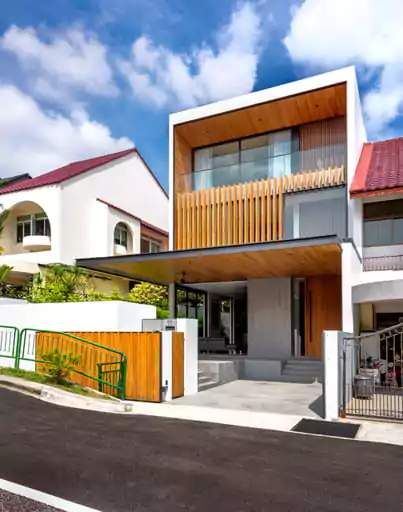 model teras rumah masa kini dengan kanopi