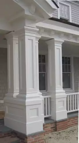 model tiang teras kotak dengan beton
