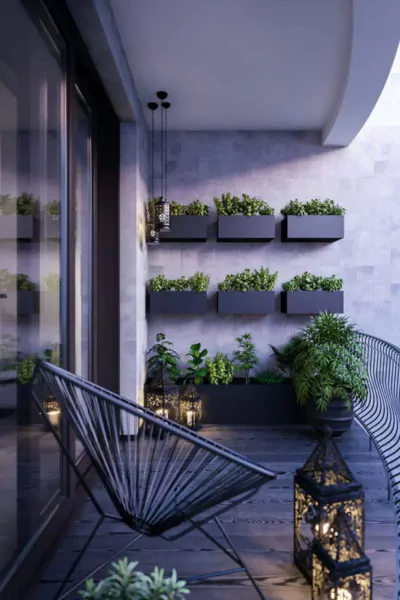 tips membuat ruang tamu di teras rumah type 36 - pot gantung
