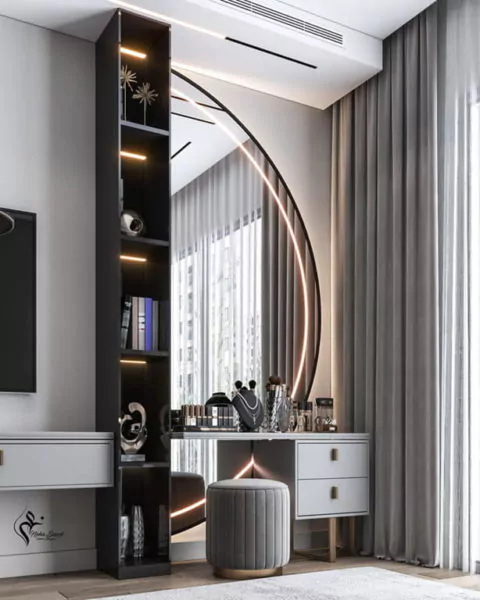 meja rias kayu yang cantik