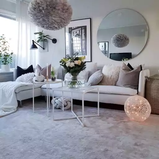 berikan meja kecil di depan sofa untuk meletakkan makananminuman supaya lebih aman - ruang tamu type 36 60