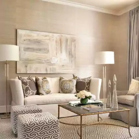 dinding-dindingnya bisa menggunakan wallpaper juga dengan variasi yang berbeda - ruang tamu type 36 60